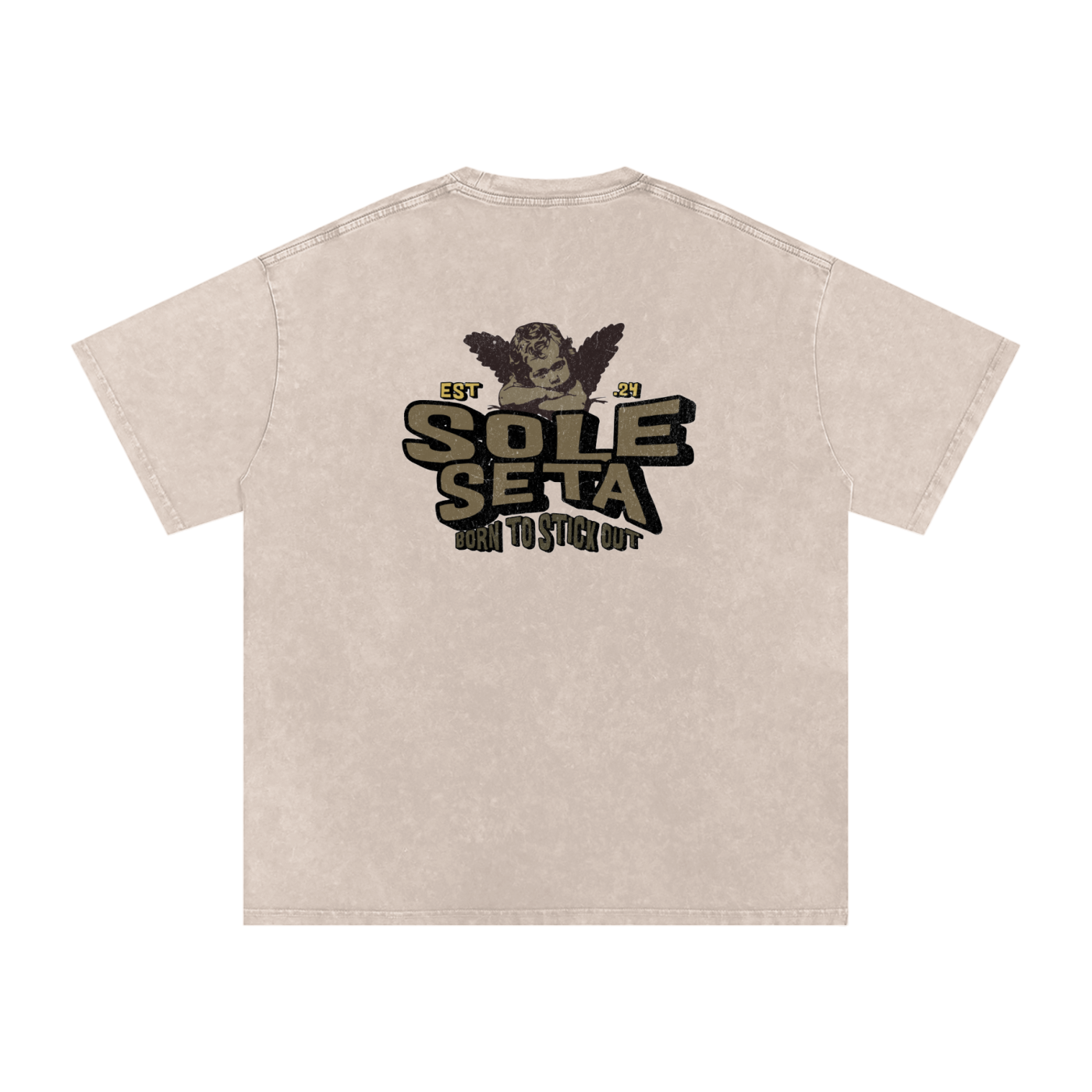 Snow Washed Oversized Cotton T-Shirt