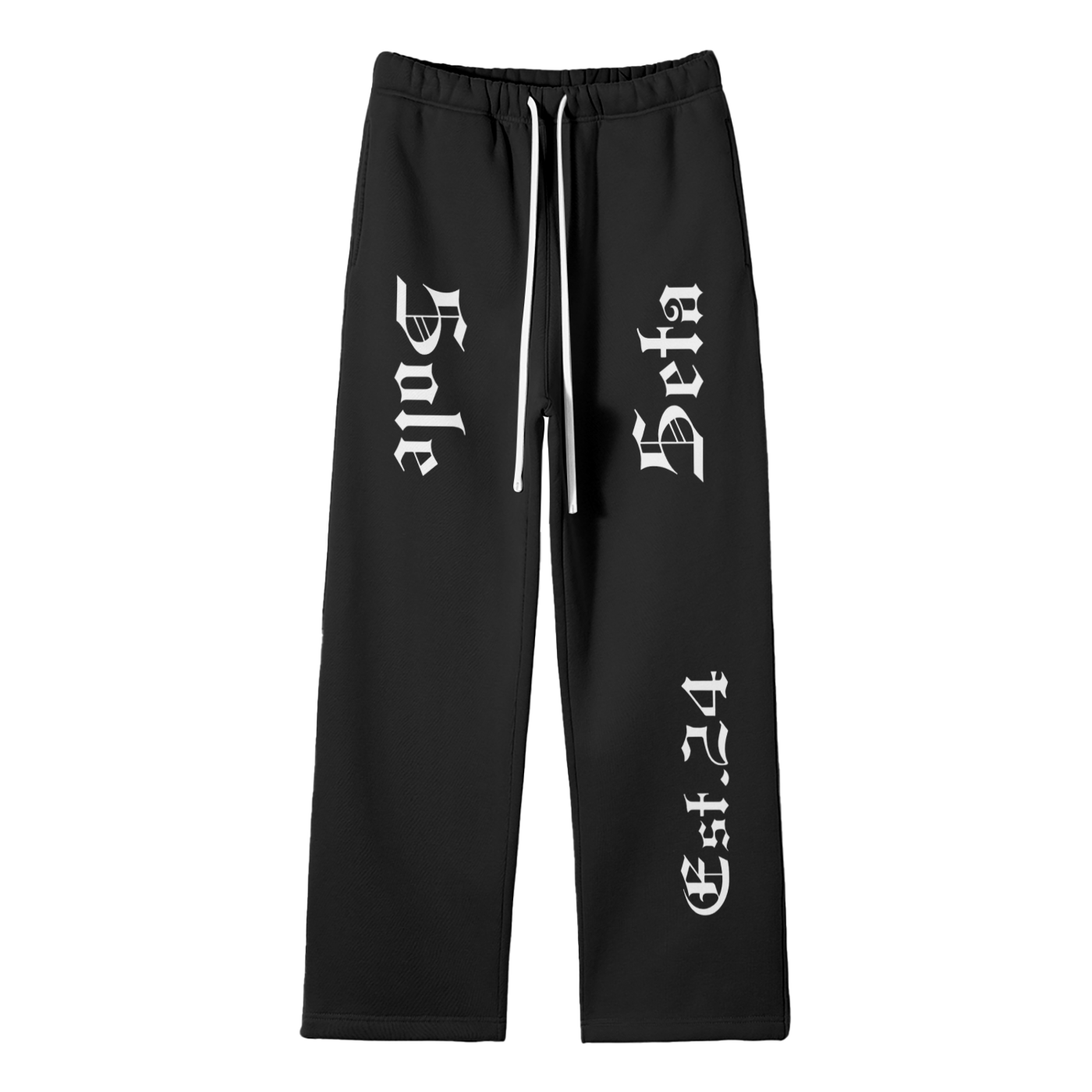 Streetwear Unisex Solid Color Fleece Straight Leg Pants